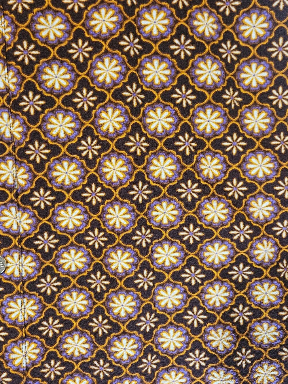 NWT Draper James Midi Skirt Womens XS Gold‎ Brown Black Geometric Gathered Waist